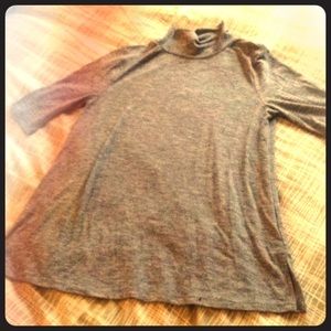 LOFT GRAY SWING TURTLENECK